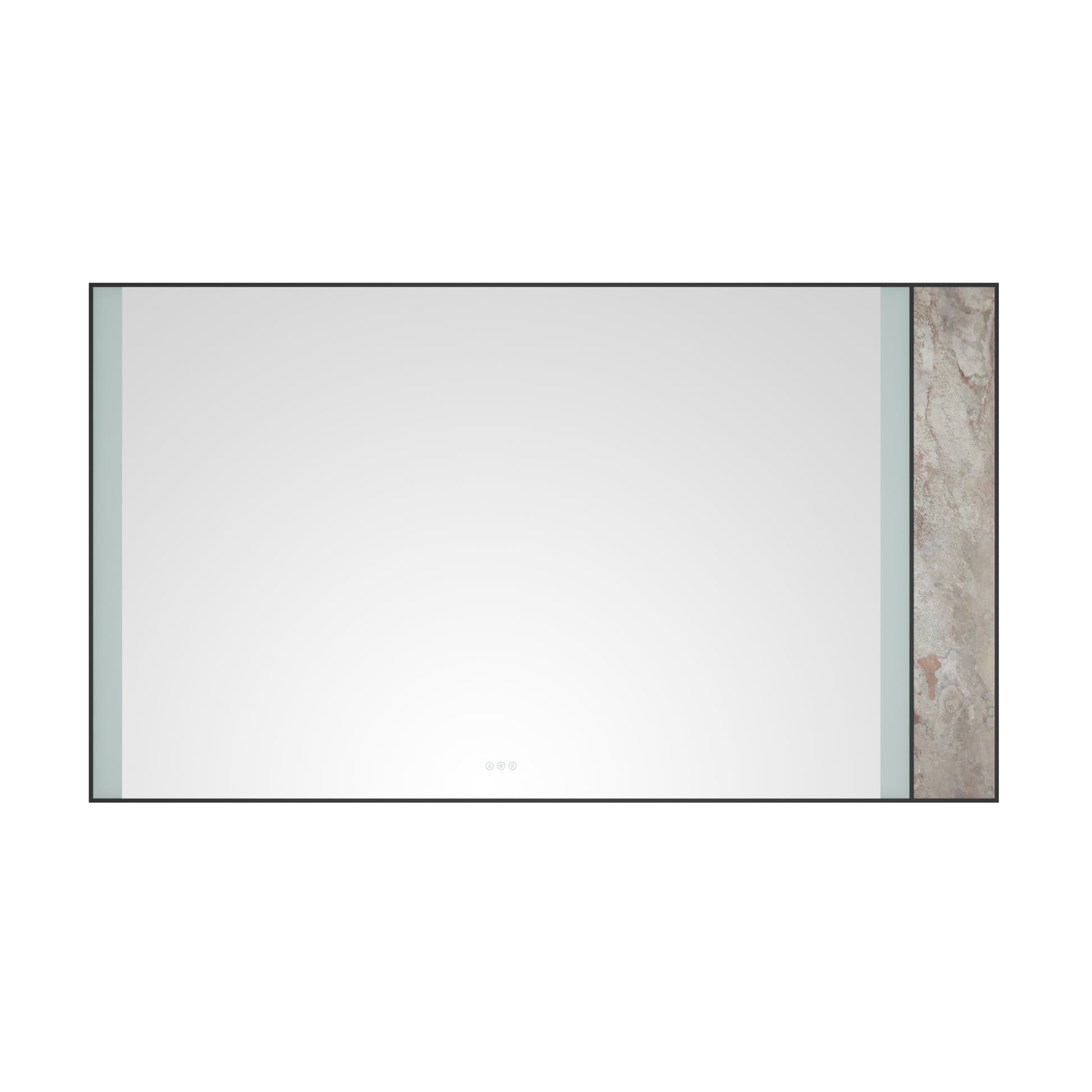 84x 48Inch LED Mirror Bathroom Vanity Mirror with Back matt black-aluminium