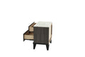 Nightstand In Dark Gray Oak Rustic Accents Dark Gray Wood