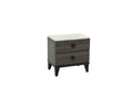 Nightstand In Dark Gray Oak Rustic Accents Dark Gray Wood