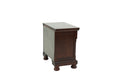 Nightstand In Antique Cherry Dark Brown Wood