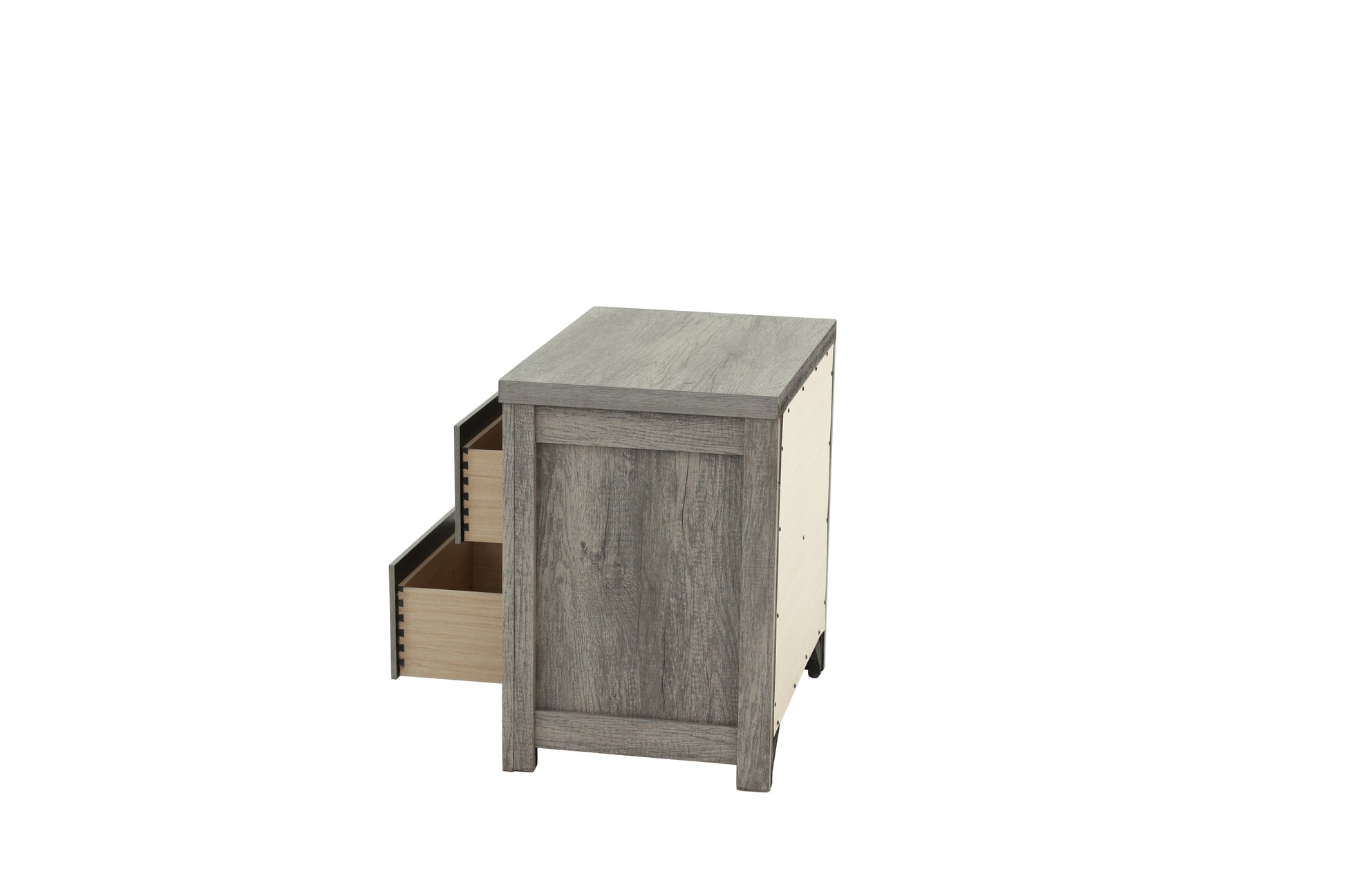 Nightstand In Light Gray Oak Light Gray Wood