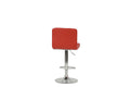 Bar Stool In Red, Chrome Red Leather