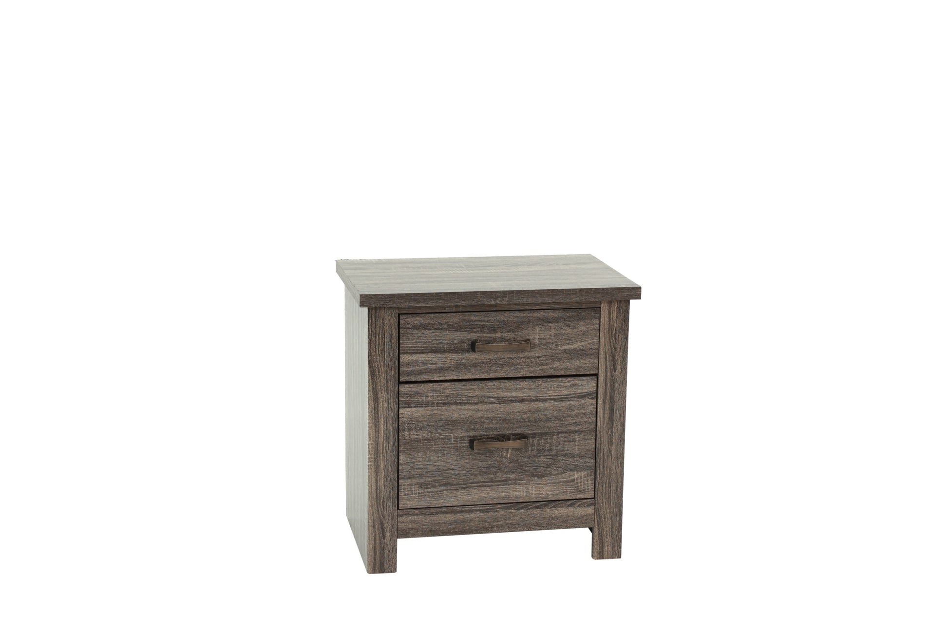 Nightstand In Gray Oak Brown Gray Wood