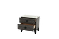 Nightstand In Dark Gray Oak Rustic Accents Dark Gray Wood