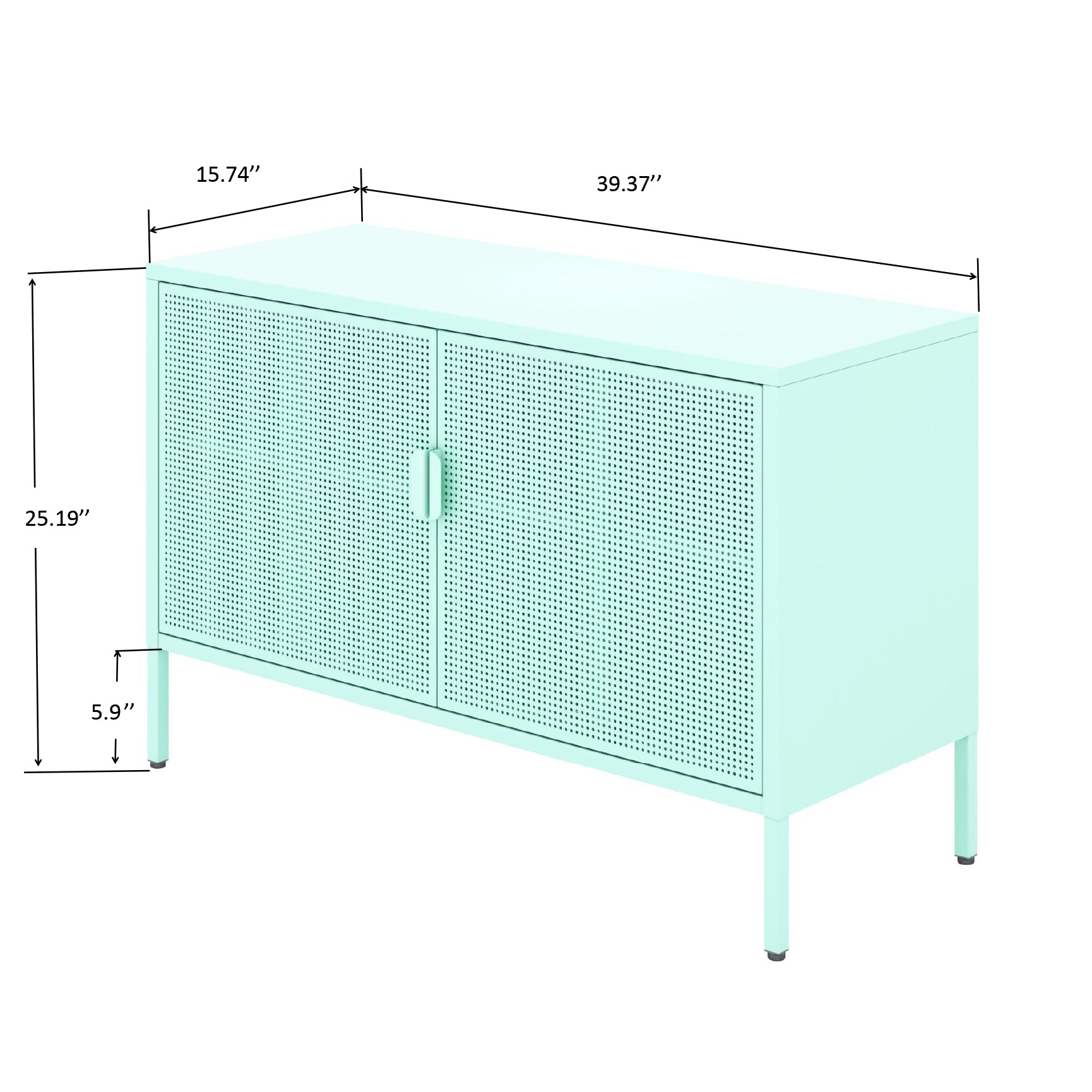 Metal Storage Locker Cabinet, Adjustable Shelves