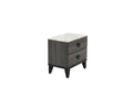 Nightstand In Dark Gray Oak Rustic Accents Dark Gray Wood