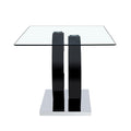 Large Modern Minimalist Rectangular Glass Dining Table For 6 8 With 0.39