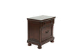 Nightstand In Antique Cherry Dark Brown Wood