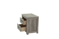 Nightstand In Light Gray Oak Light Gray Wood