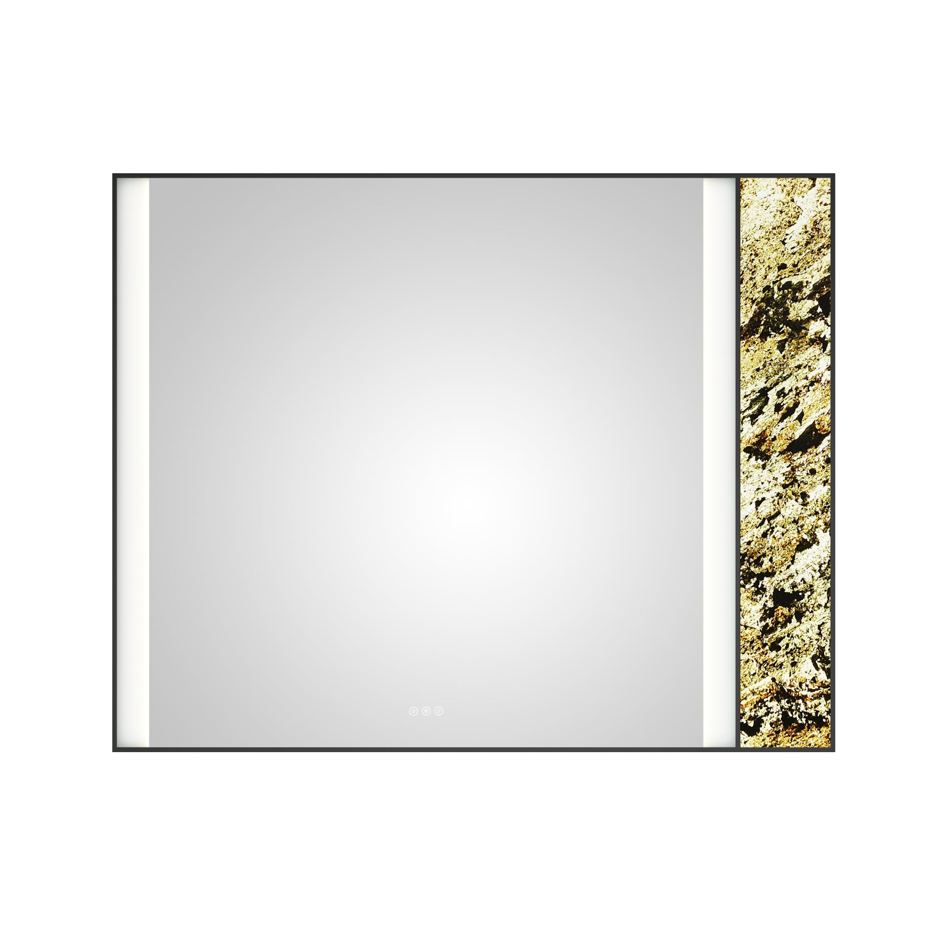 60x 48Inch LED Mirror Bathroom Vanity Mirror with Back matt black-aluminium