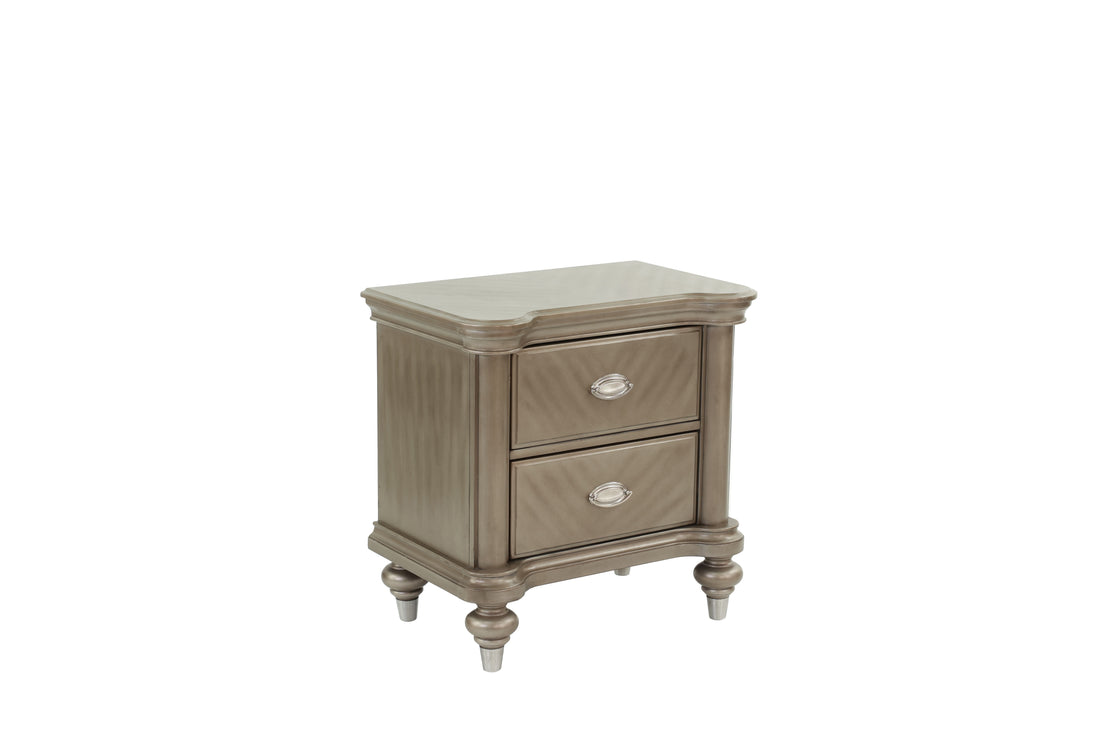 Nightstand In Champagne Champagne Wood