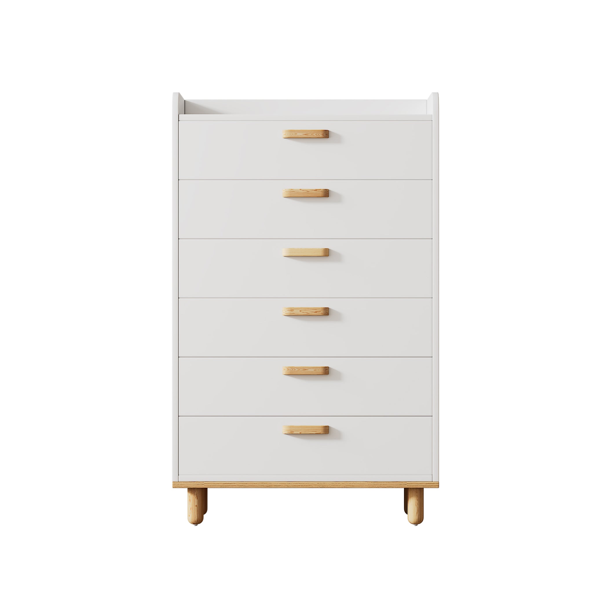 Modern Simple Style White Modern Six Drawer Chest for white-wood