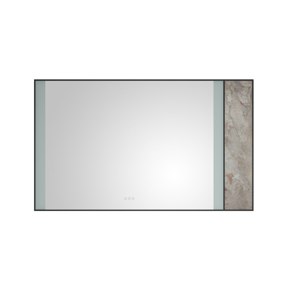 60 x 36Inch LED Mirror Bathroom Vanity Mirror with matte black-aluminium