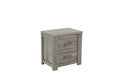 Nightstand In Light Gray Oak Light Gray Wood