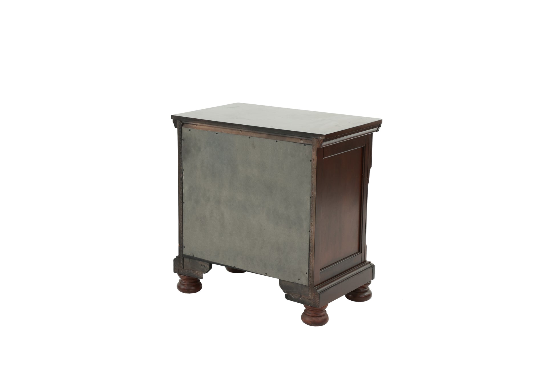 Nightstand In Antique Cherry Dark Brown Wood