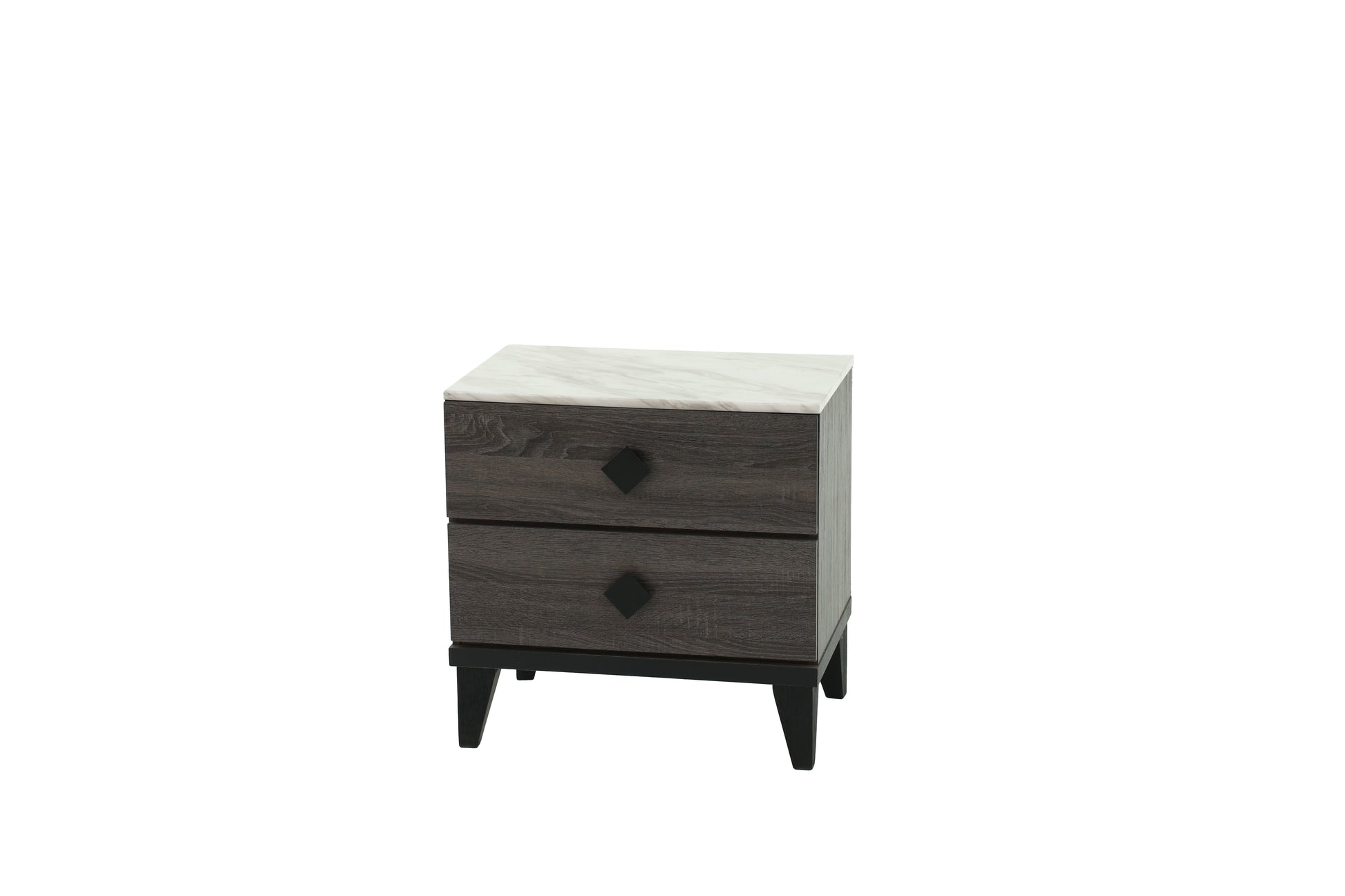 Nightstand In Dark Gray Oak Rustic Accents Dark Gray Wood