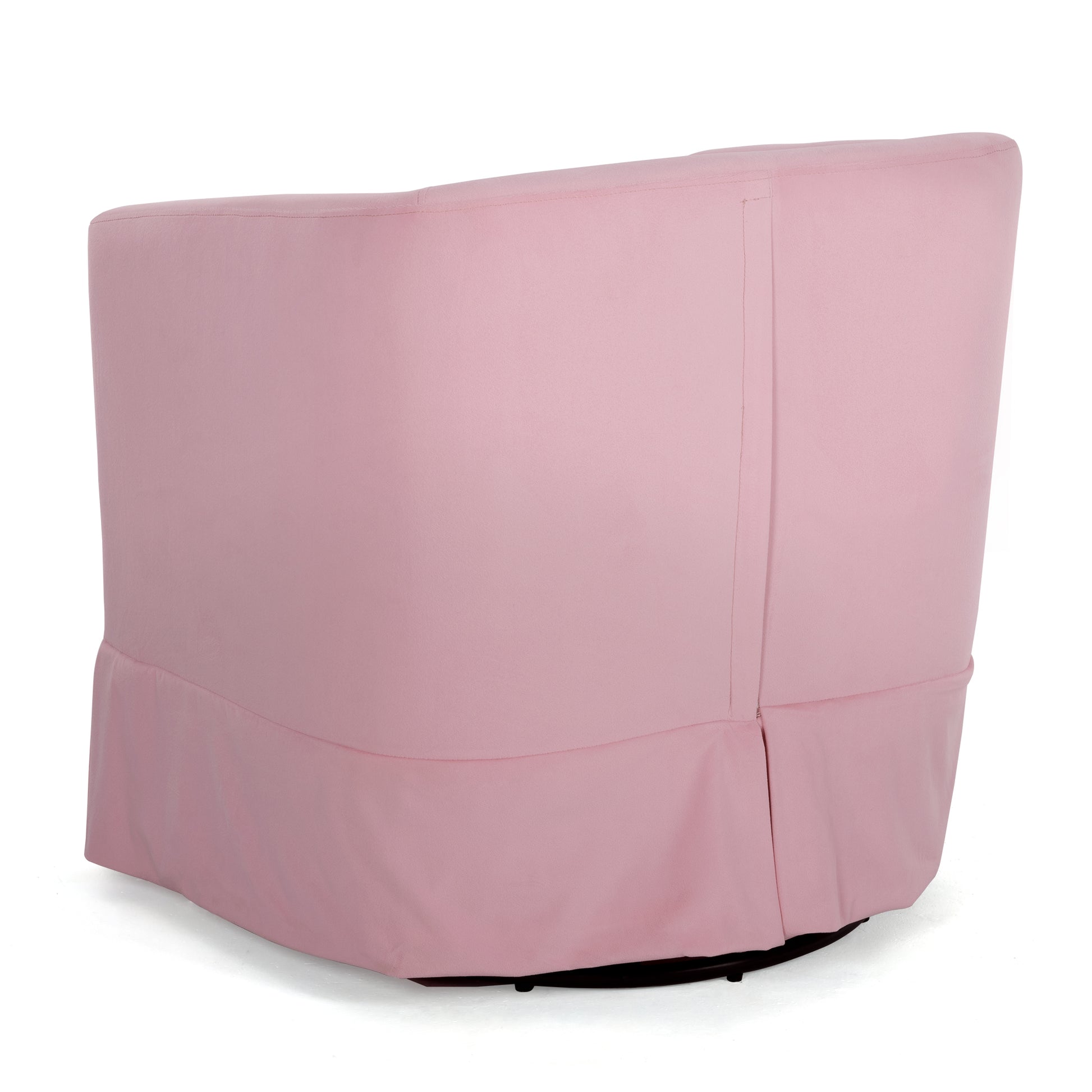 27.36" Wide Swivel Chair Pink Polyester