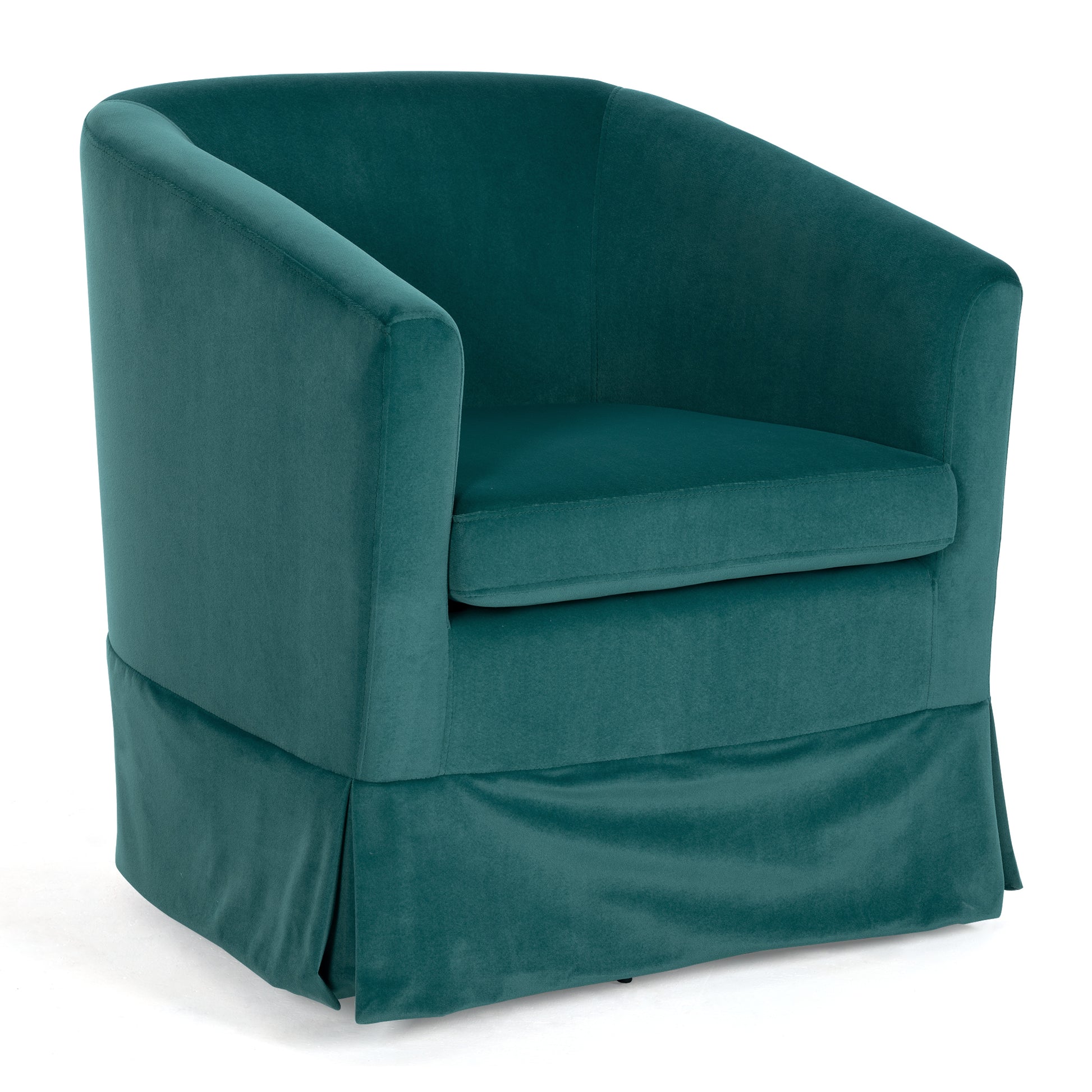 27.36" Wide Swivel Chair Green Polyester