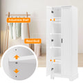 Storage Cabinet With Two Doors For Bathroom, Office, Adjustable Shelf, Mdf Board, White Old Sku:Wf302824Aak White Mdf