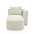 Right Side Chaise For Modular Sofa Beige Foam
