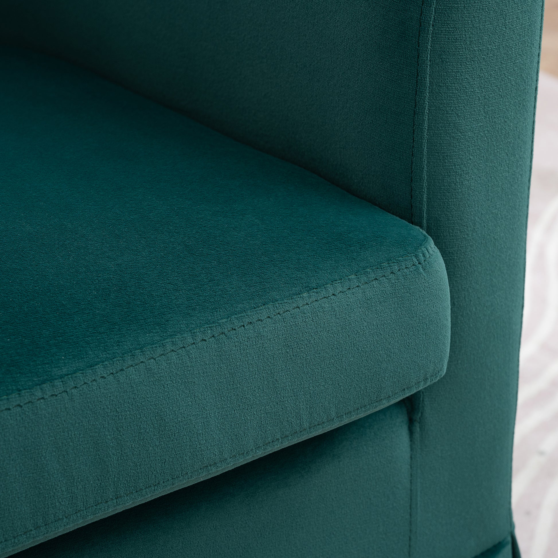 27.36" Wide Swivel Chair Green Polyester