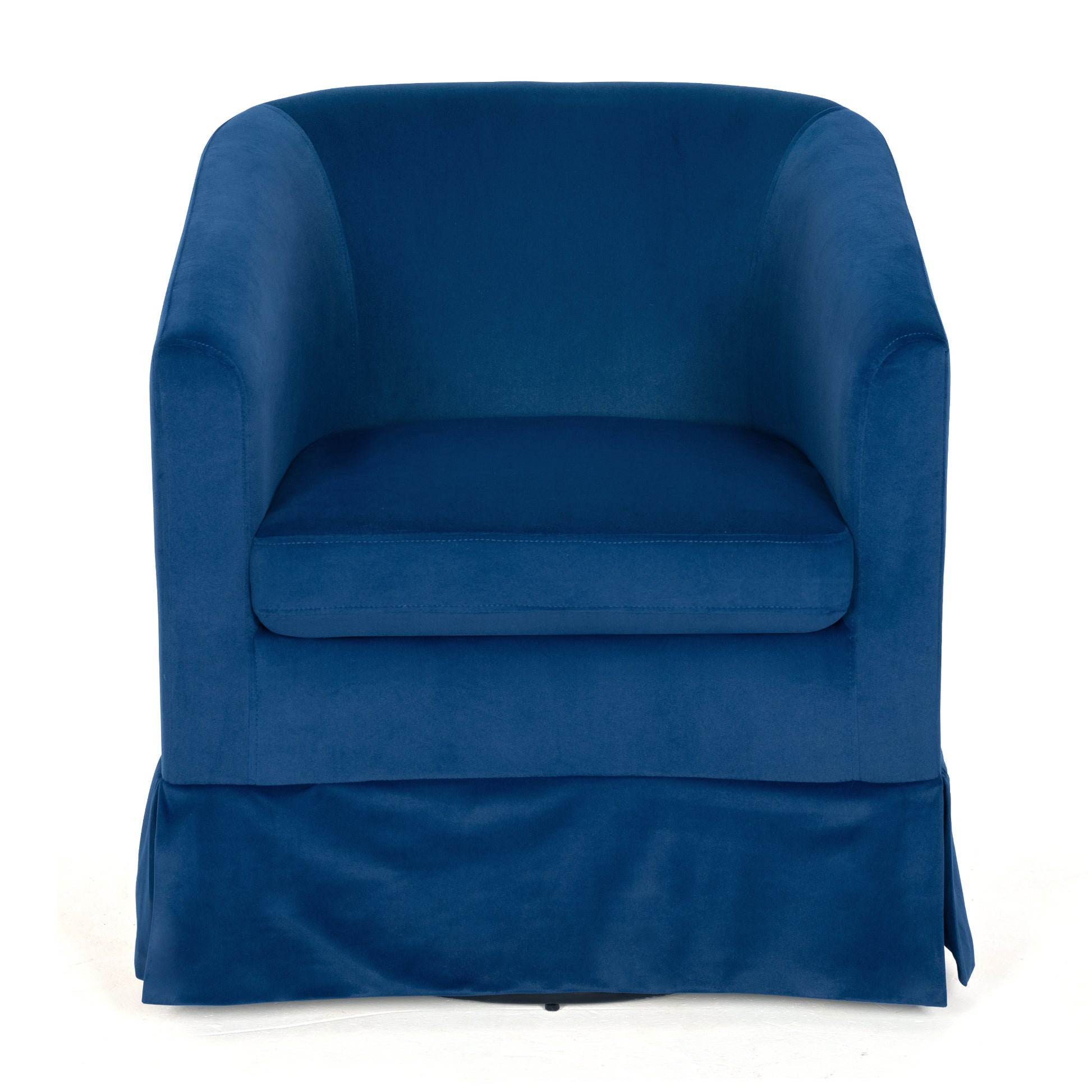 27.36" Wide Swivel Chair Blue Polyester