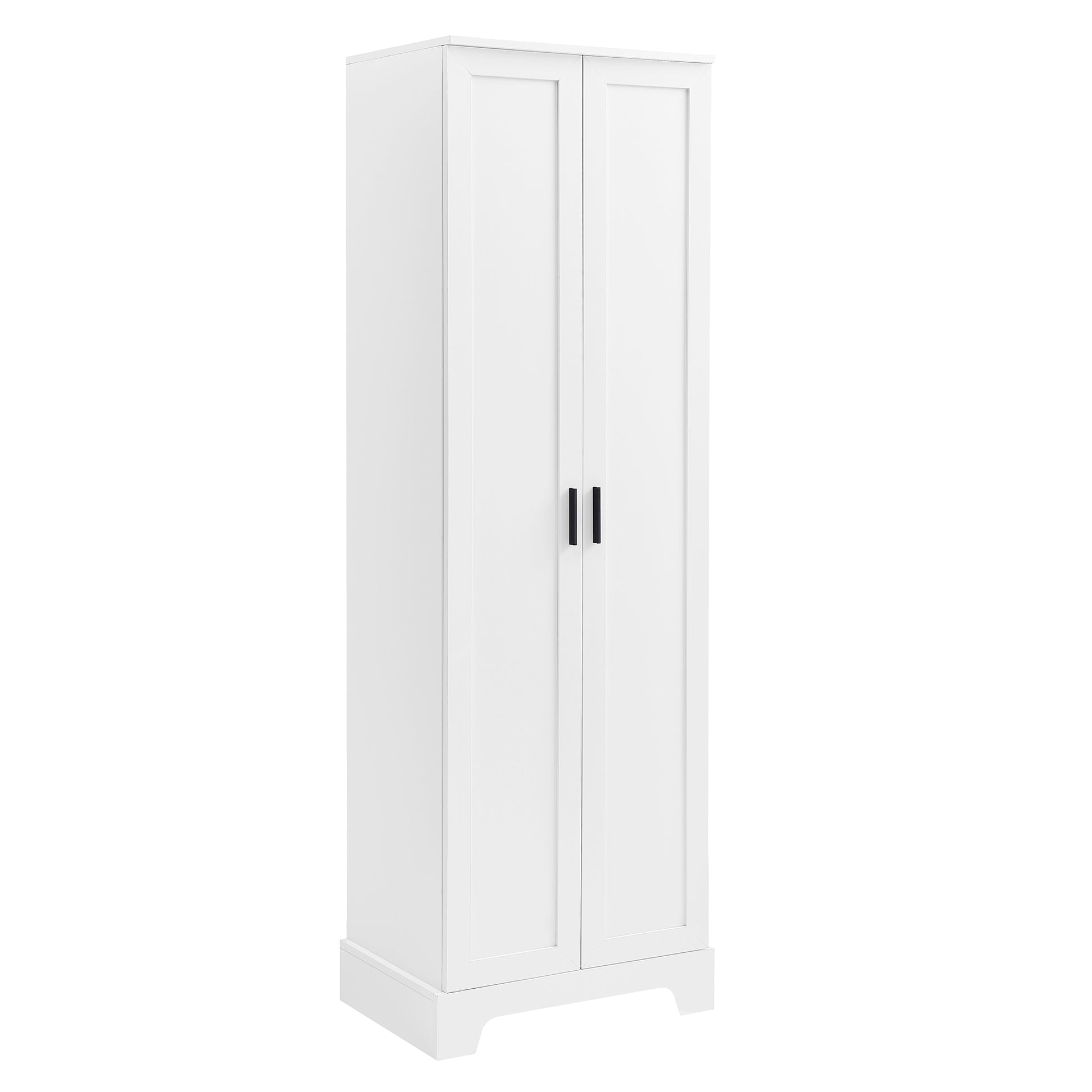 Storage Cabinet With Two Doors For Bathroom, Office, Adjustable Shelf, Mdf Board, White Old Sku:Wf302824Aak White Mdf