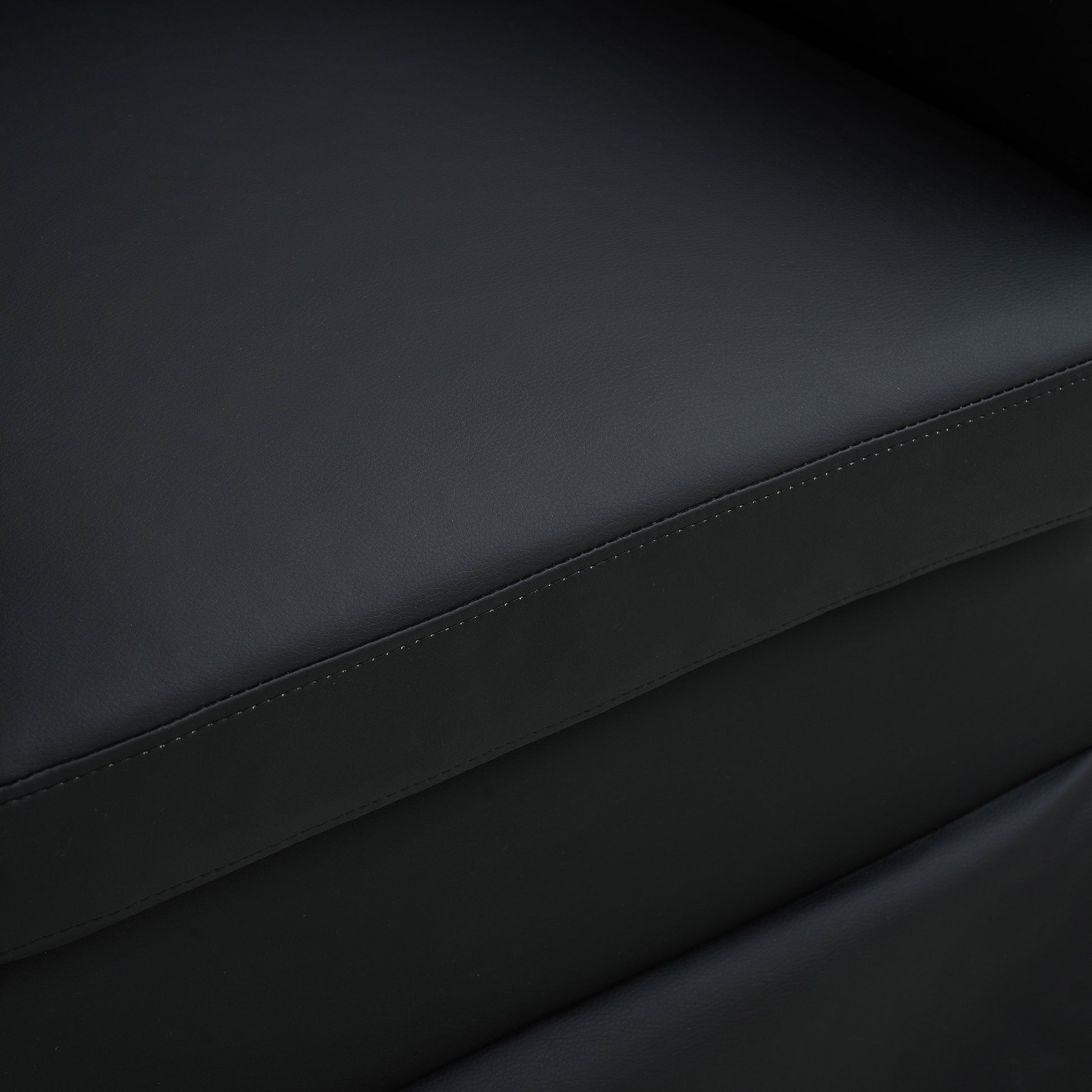 27.36" Wide Swivel Chair Black Pu Pu