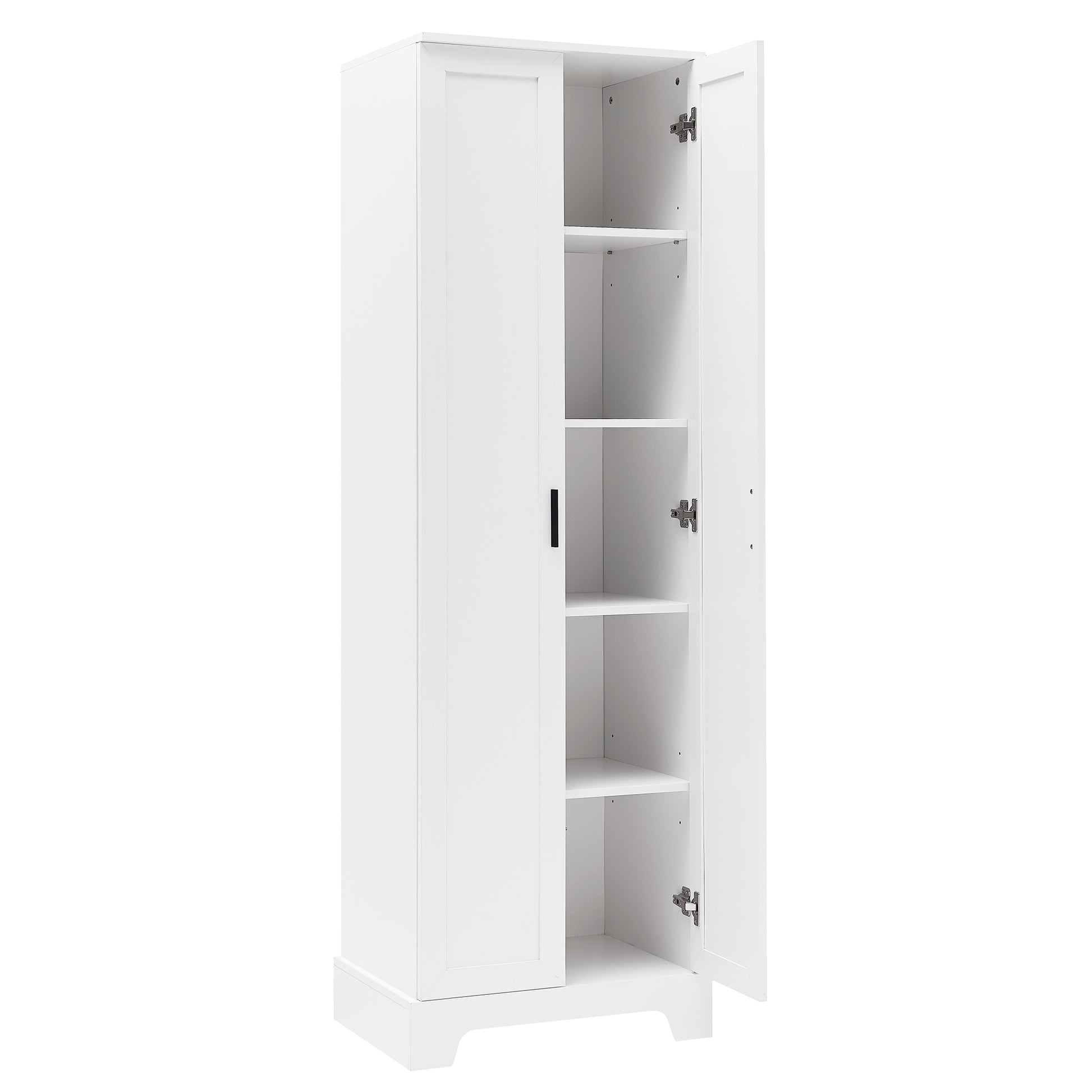 Storage Cabinet With Two Doors For Bathroom, Office, Adjustable Shelf, Mdf Board, White Old Sku:Wf302824Aak White Mdf