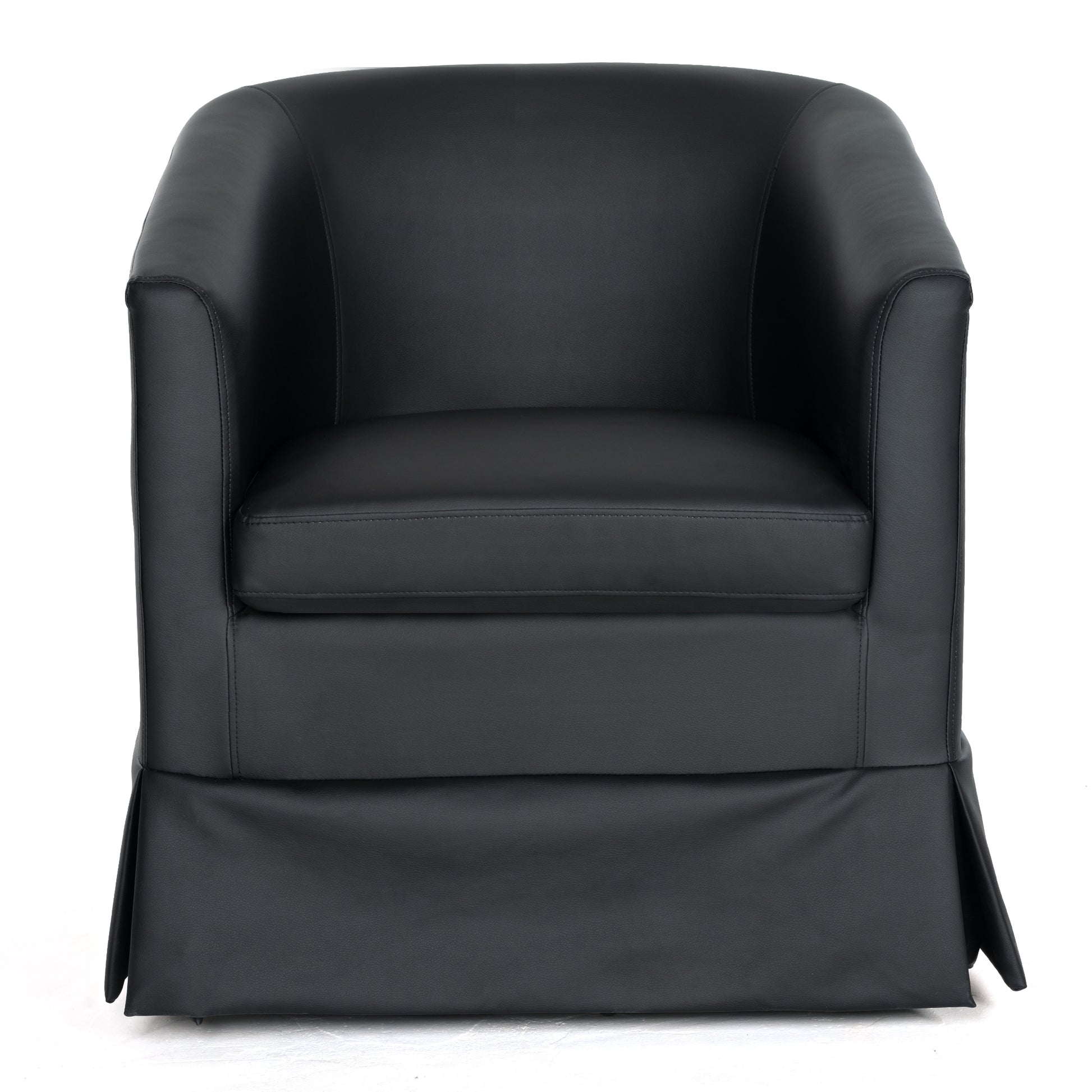 27.36" Wide Swivel Chair Black Pu Pu