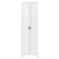 Storage Cabinet With Two Doors For Bathroom, Office, Adjustable Shelf, Mdf Board, White Old Sku:Wf302824Aak White Mdf