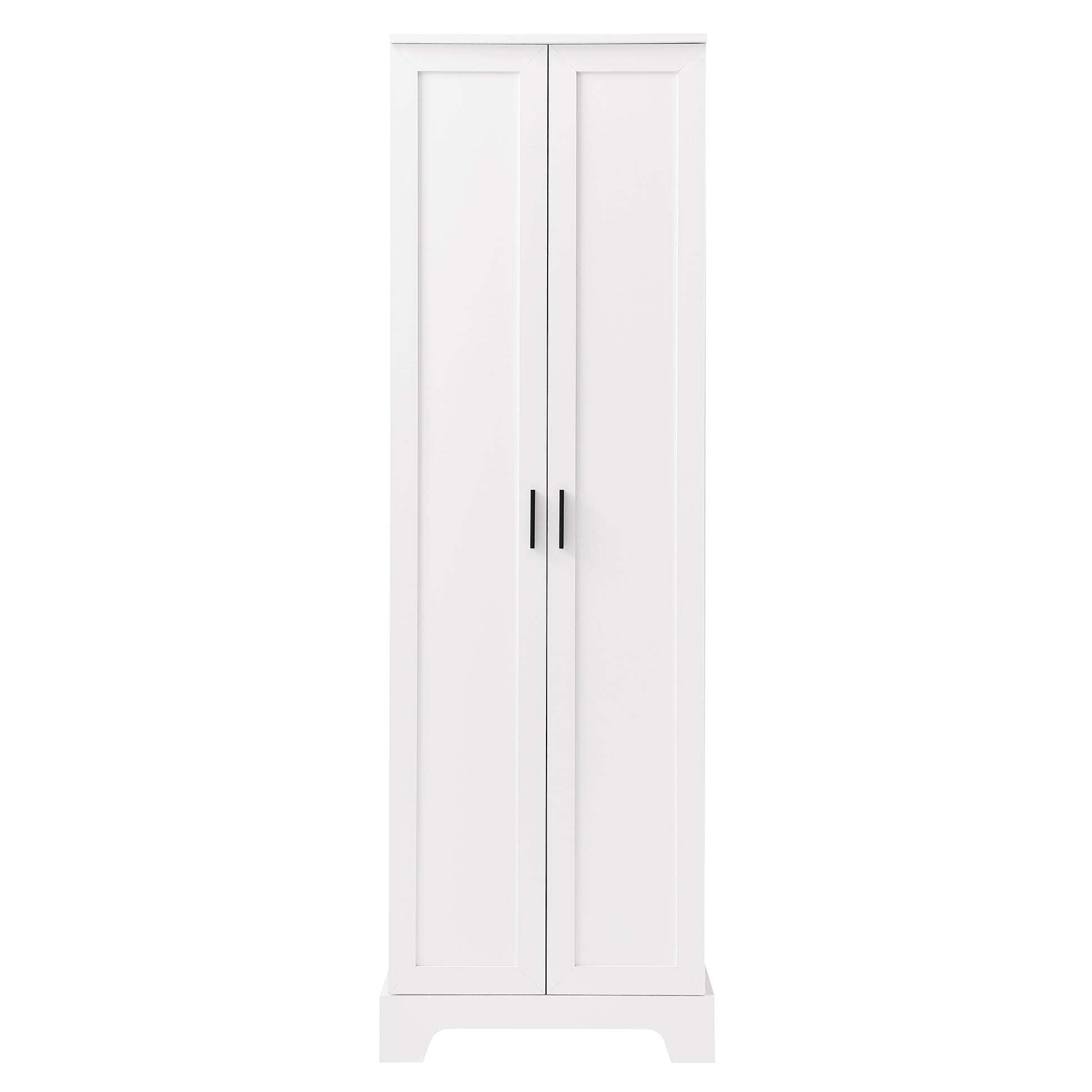 Storage Cabinet With Two Doors For Bathroom, Office, Adjustable Shelf, Mdf Board, White Old Sku:Wf302824Aak White Mdf