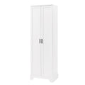 Storage Cabinet With Two Doors For Bathroom, Office, Adjustable Shelf, Mdf Board, White Old Sku:Wf302824Aak White Mdf