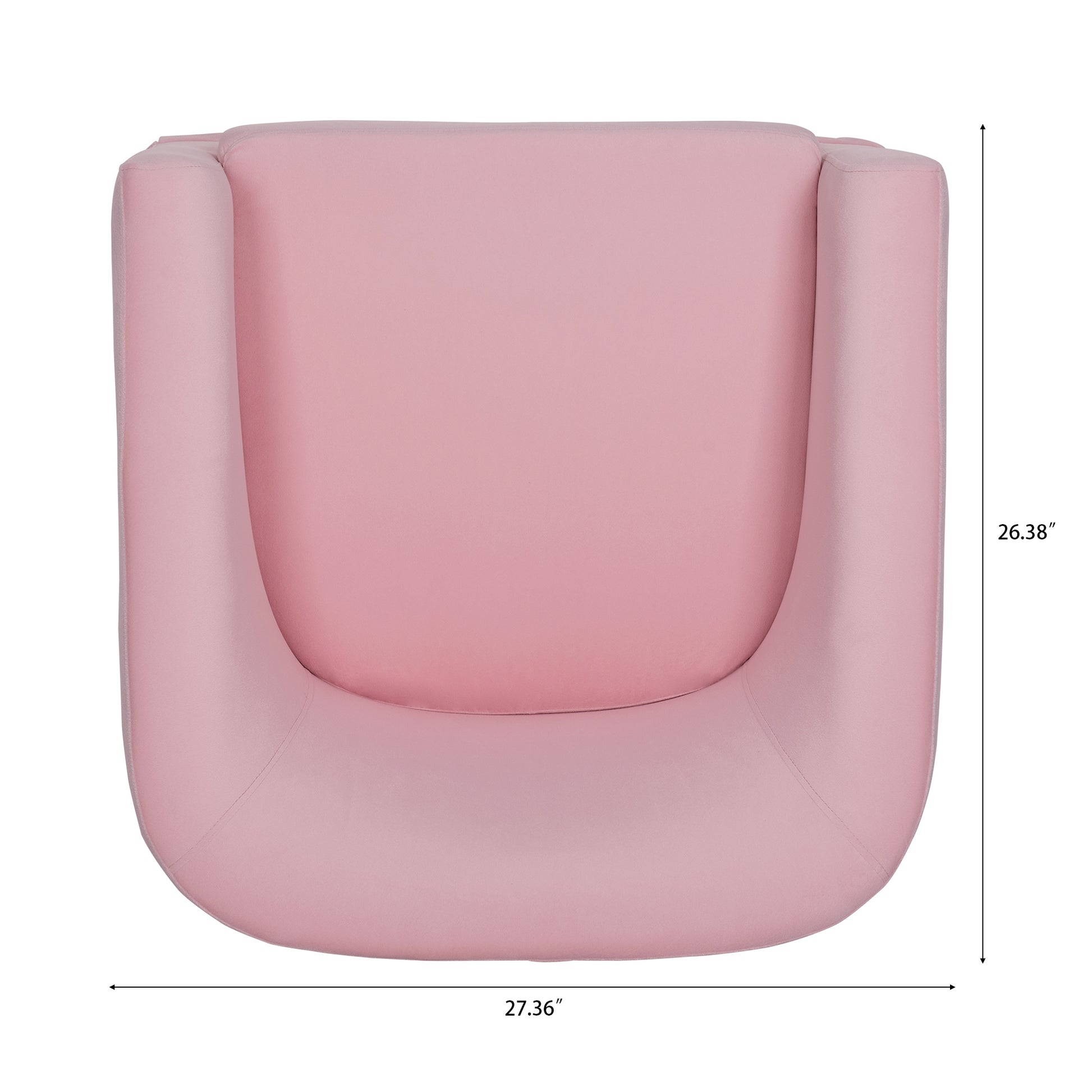 27.36" Wide Swivel Chair Pink Polyester