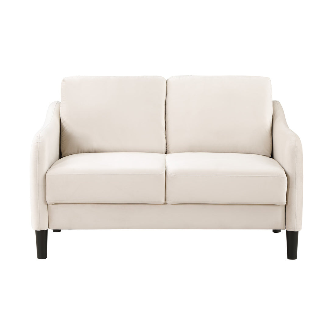 51.5" Loveseat Sofa Small Couch For Small Space For Living Room,Bedroom, Beige Beige Velvet