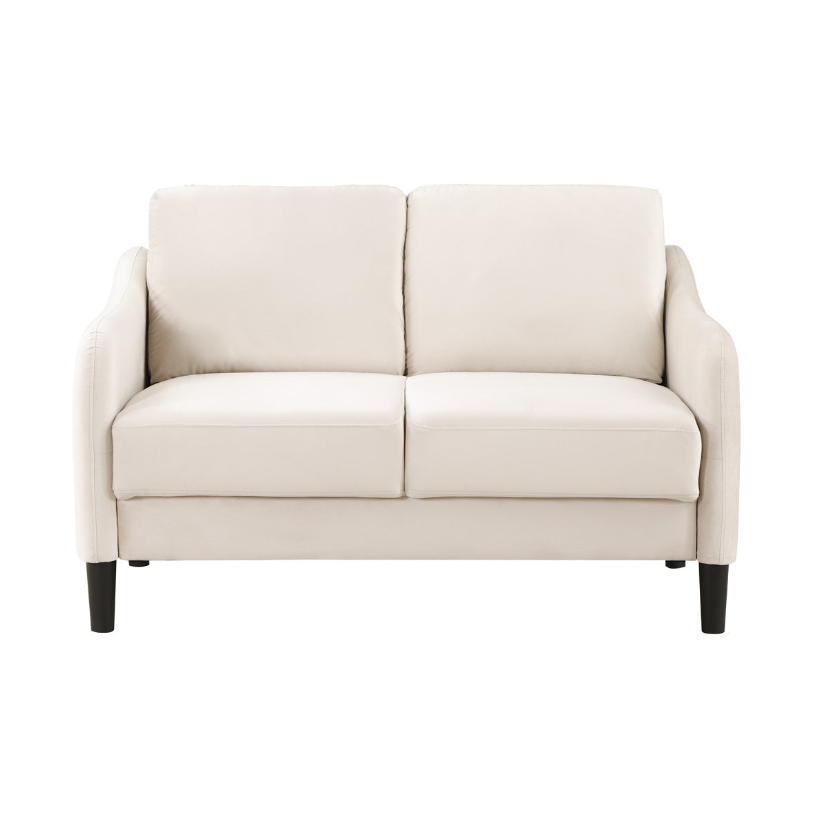 51.5" Loveseat Sofa Small Couch For Small Space For Living Room,Bedroom, Beige Beige Velvet