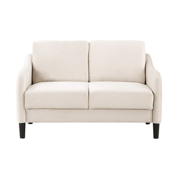 51.5" Loveseat Sofa Small Couch For Small Space For Living Room,Bedroom, Beige Beige Velvet