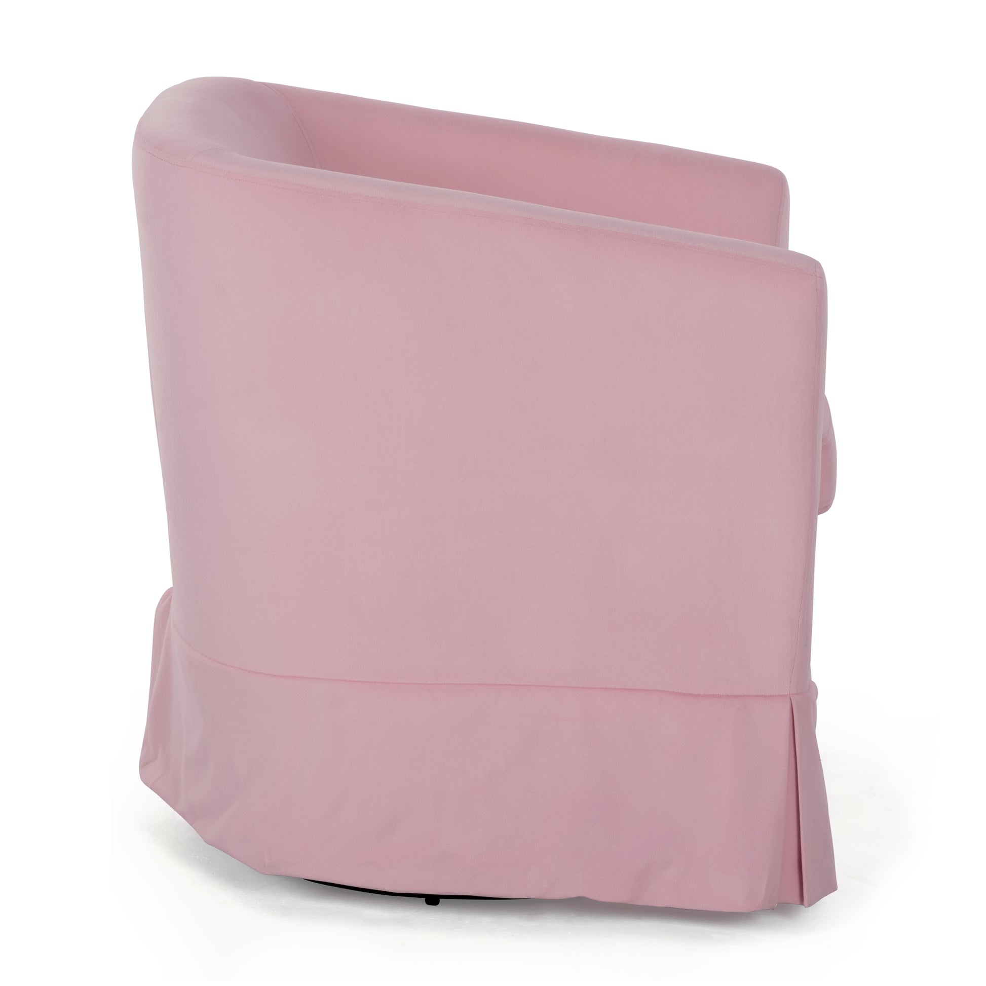 27.36" Wide Swivel Chair Pink Polyester