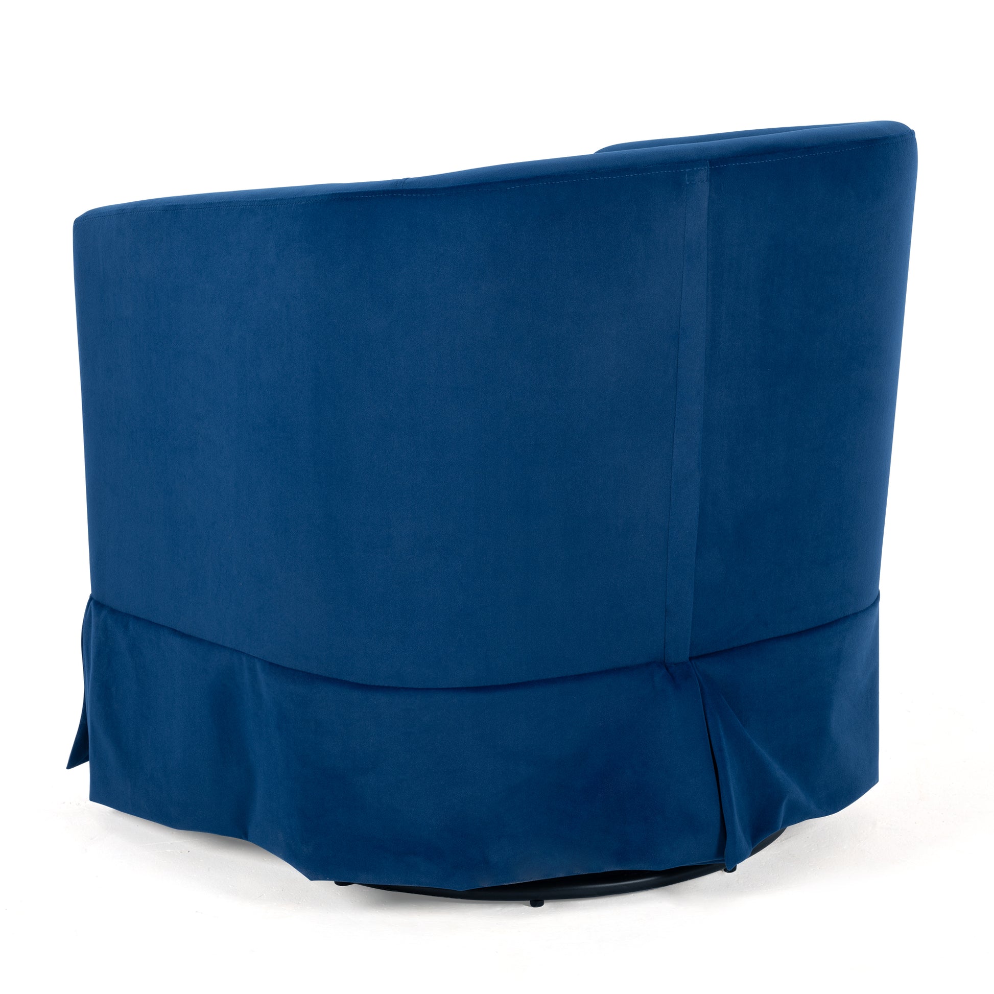 27.36" Wide Swivel Chair Blue Polyester
