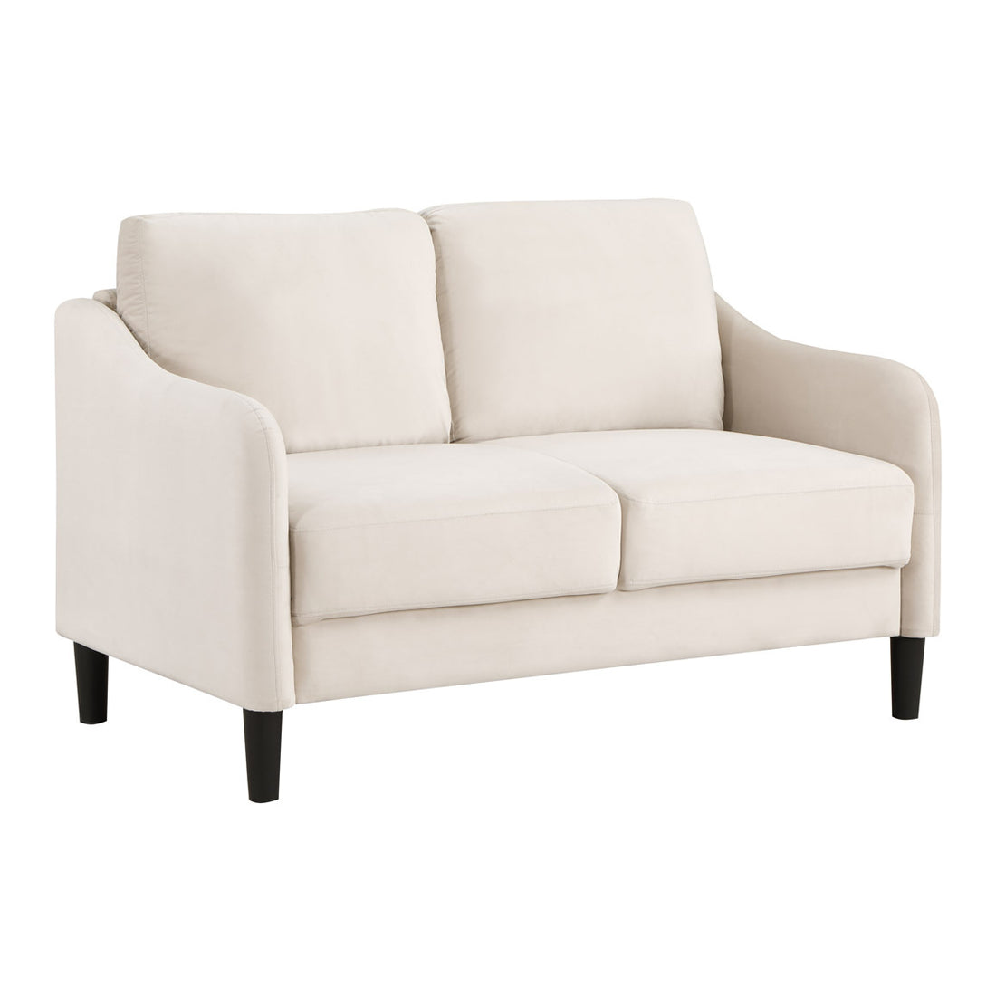 51.5" Loveseat Sofa Small Couch For Small Space For Living Room,Bedroom, Beige Beige Velvet