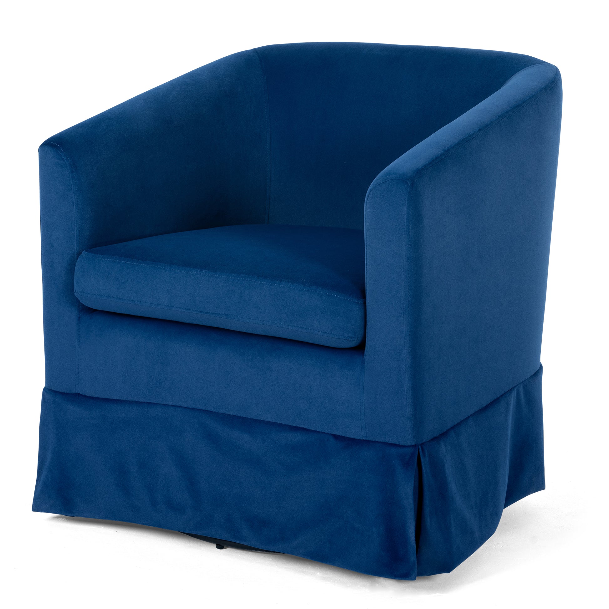 27.36" Wide Swivel Chair Blue Polyester