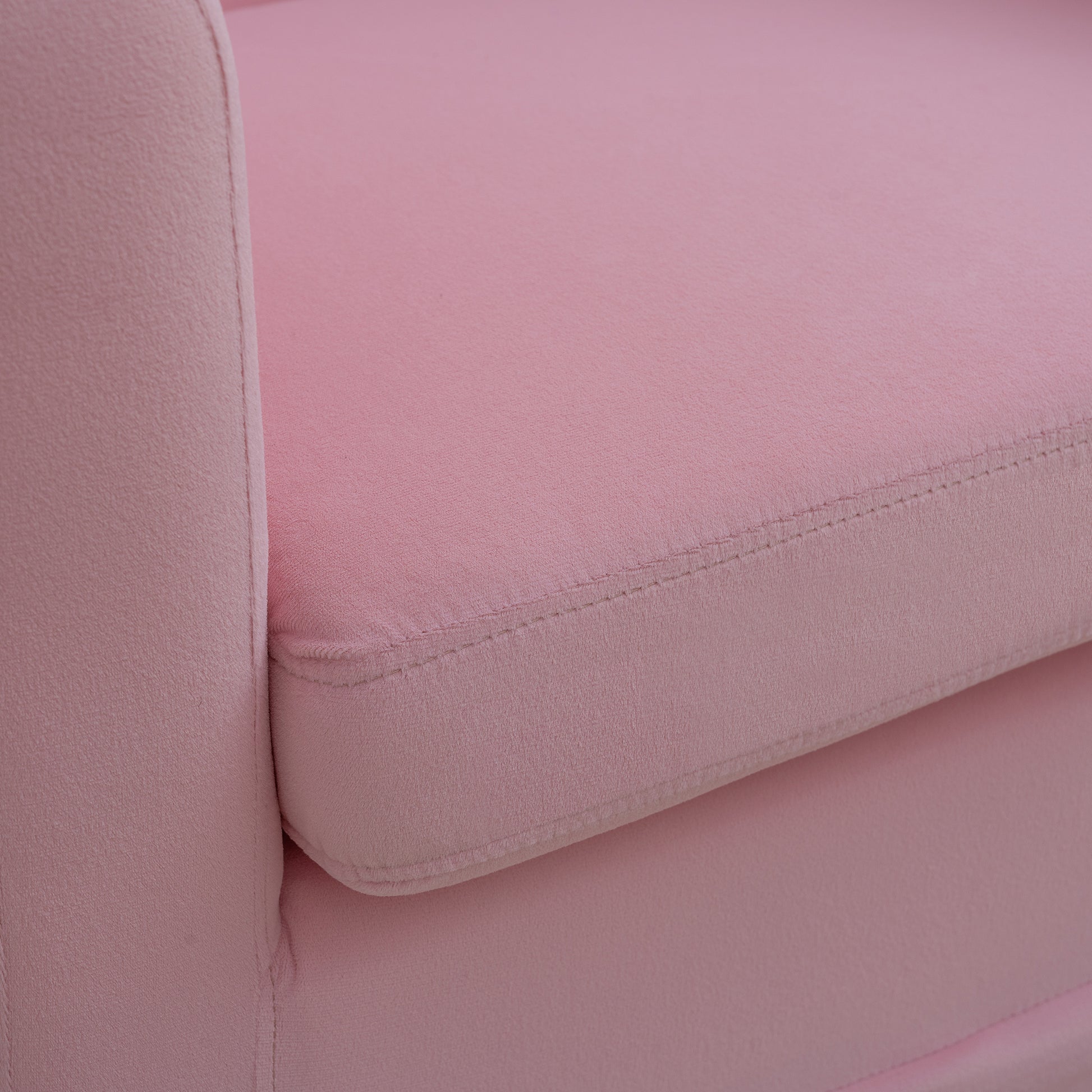 27.36" Wide Swivel Chair Pink Polyester