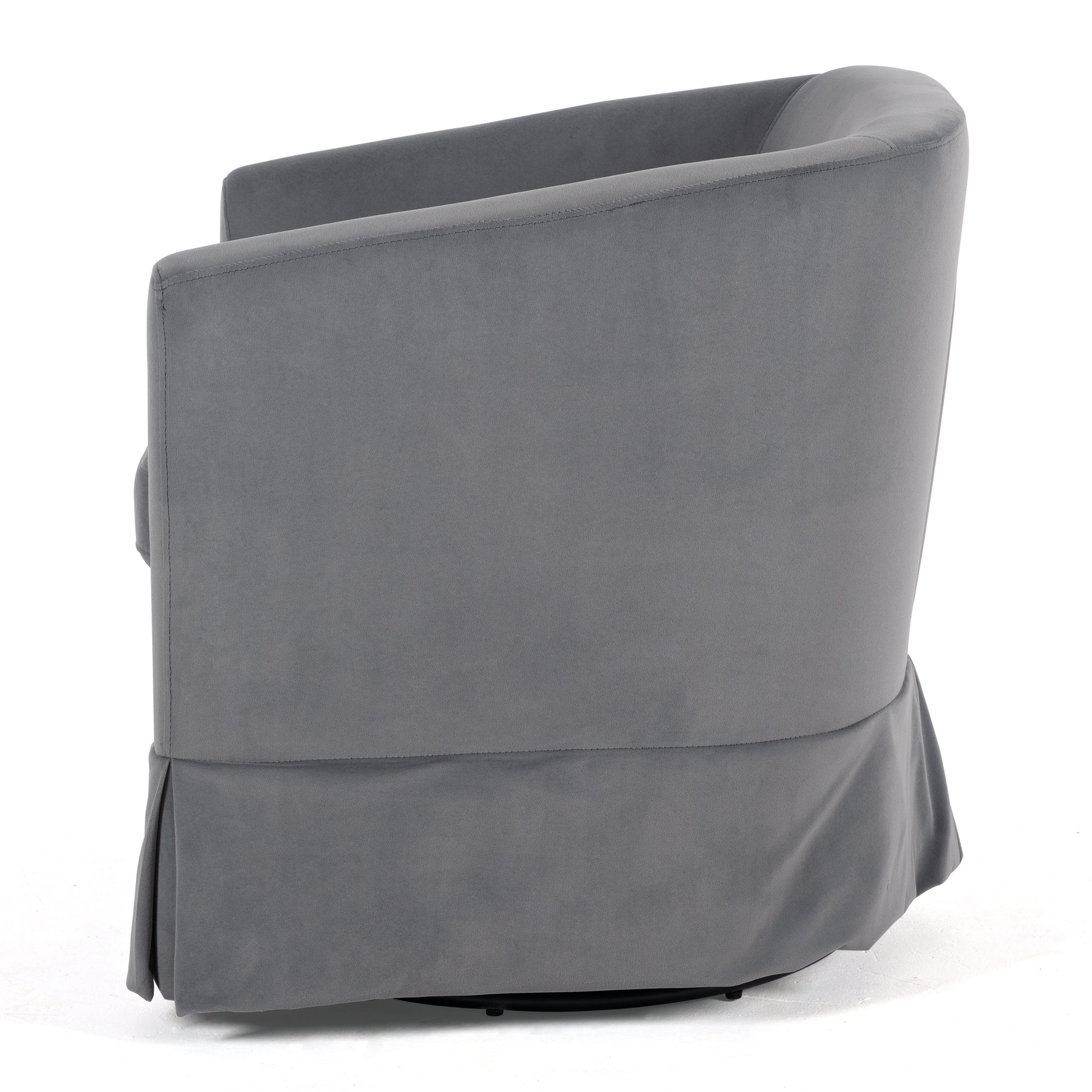27.36" Wide Swivel Chair Gray Polyester