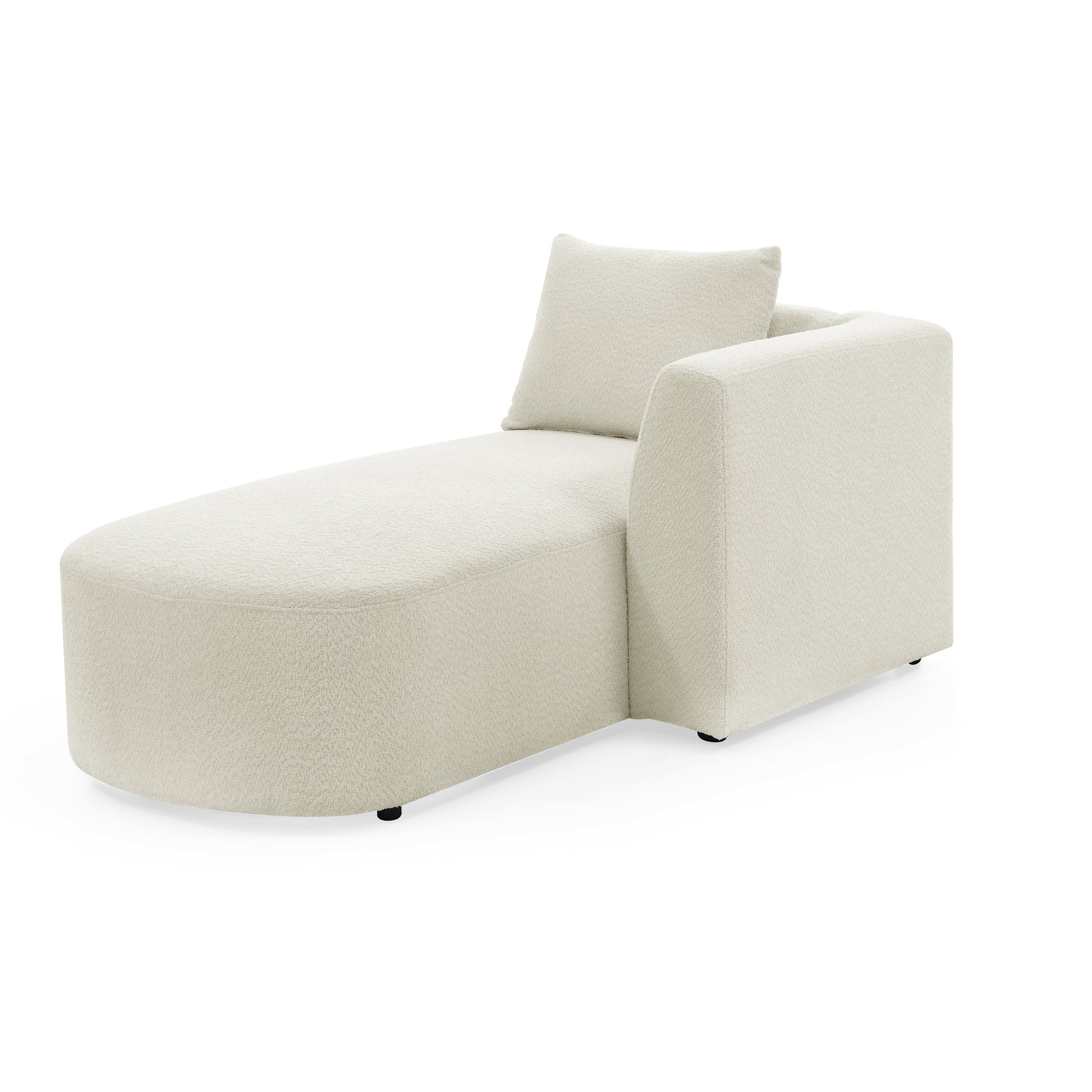 Right Side Chaise For Modular Sofa Beige Foam