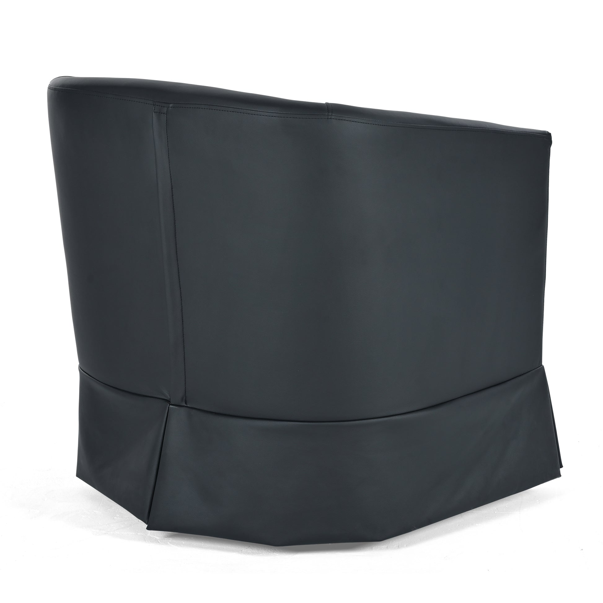 27.36" Wide Swivel Chair Black Pu Pu