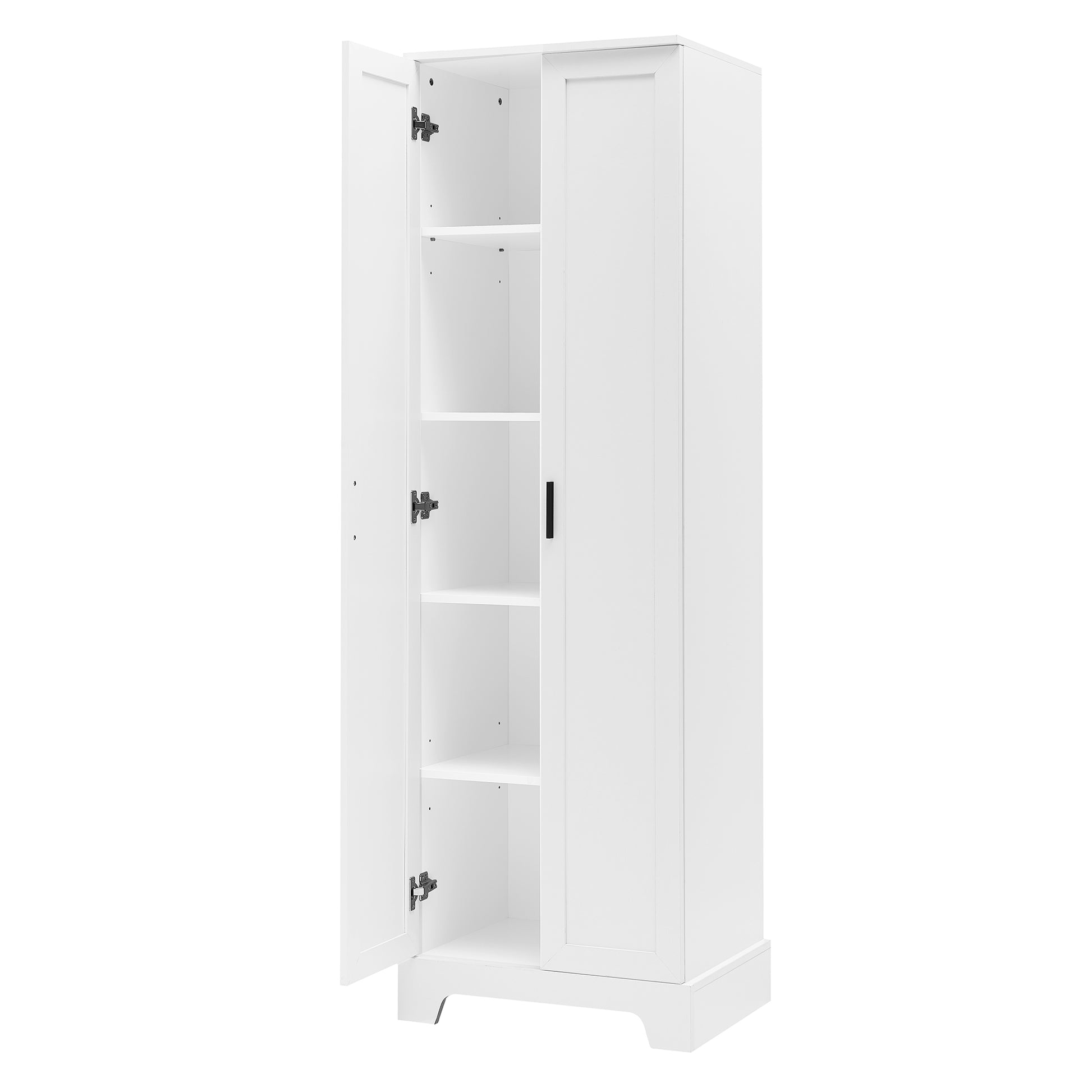 Storage Cabinet With Two Doors For Bathroom, Office, Adjustable Shelf, Mdf Board, White Old Sku:Wf302824Aak White Mdf