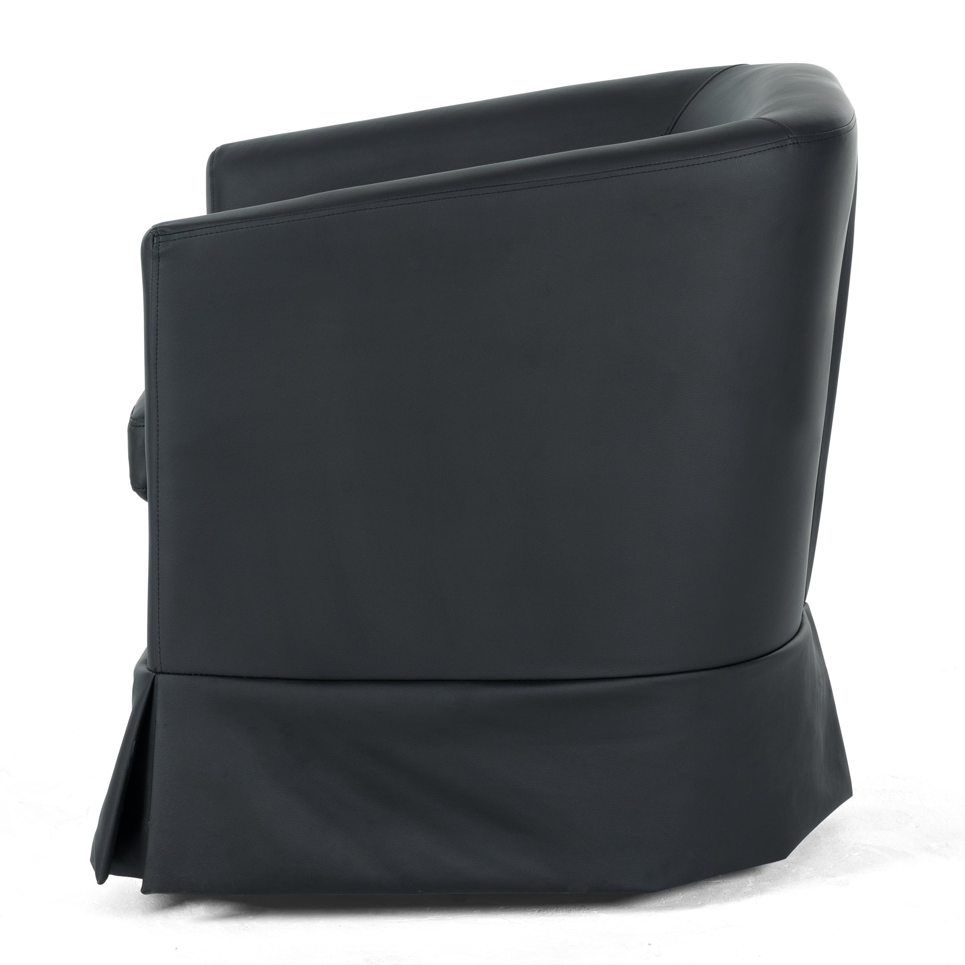 27.36" Wide Swivel Chair Black Pu Pu