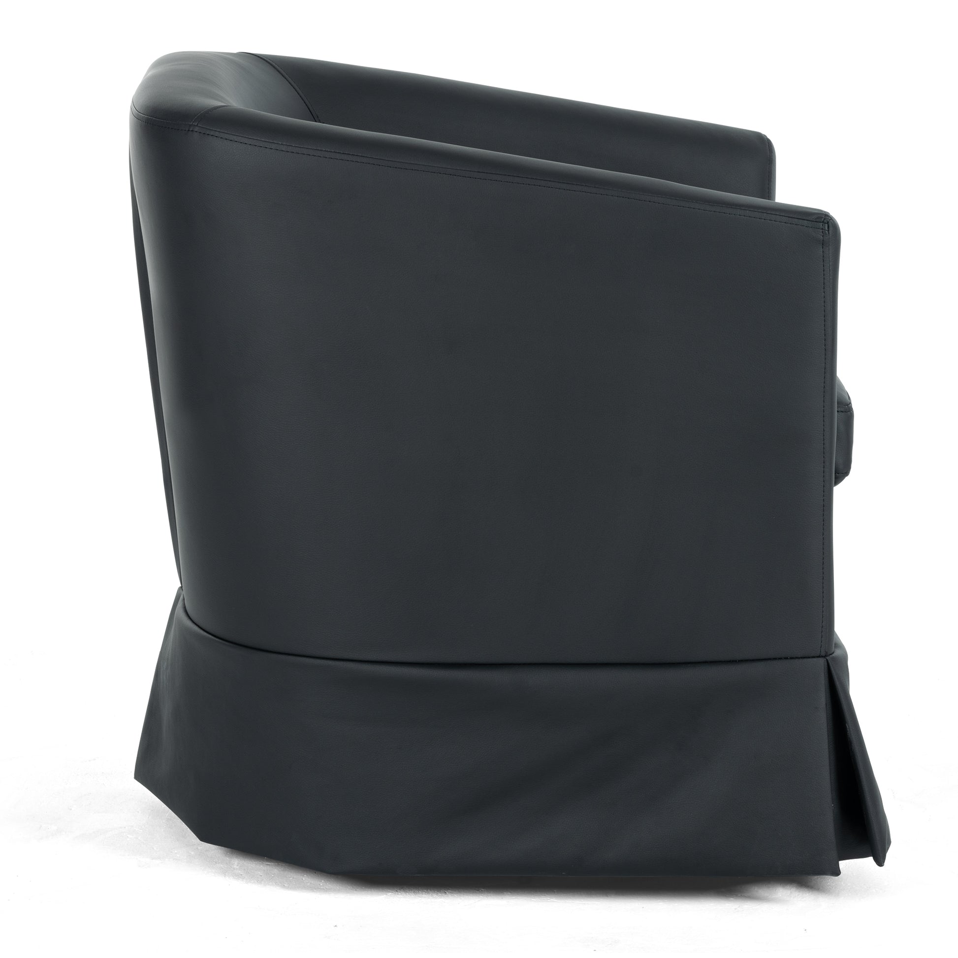 27.36" Wide Swivel Chair Black Pu Pu