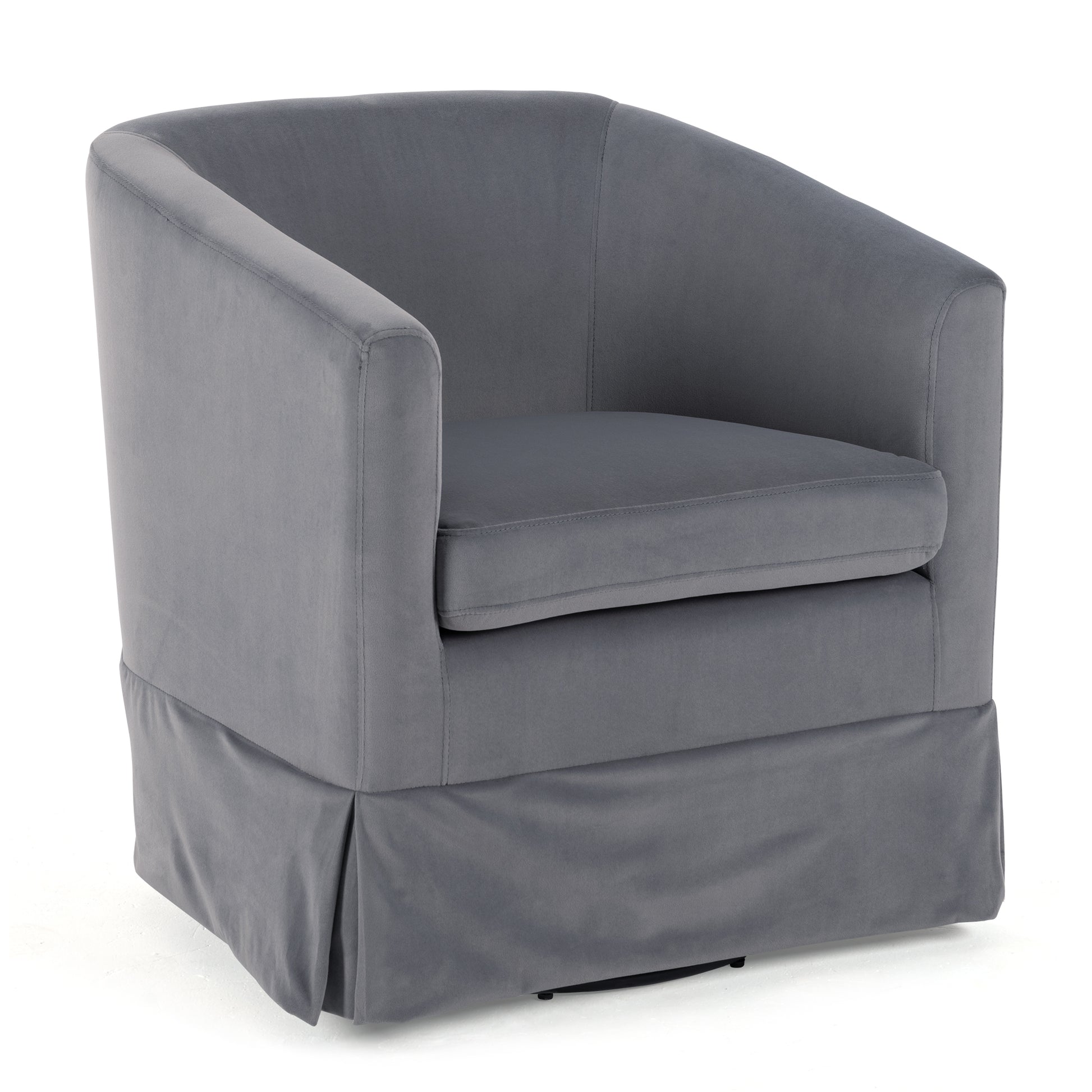 27.36" Wide Swivel Chair Gray Polyester