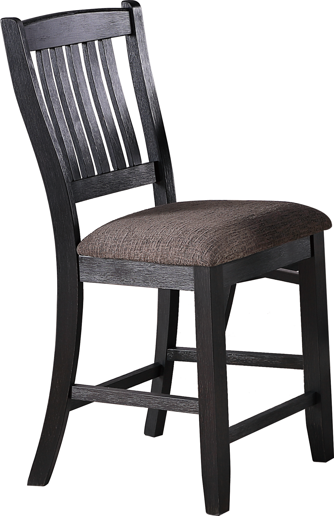 High Chair In Rustic Black Dark Gray Fabric